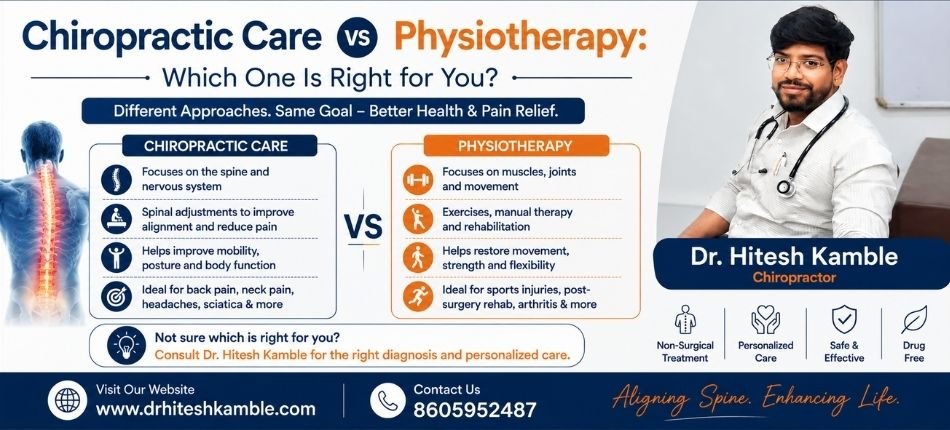 Chiropractic Care vs Physiotherapy | Dr. HItesh Kamble